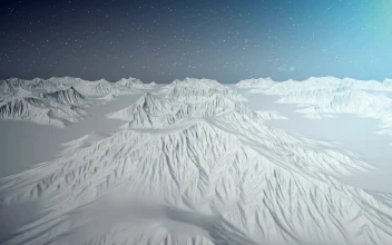Stock Video Flying Through Frozen Mountains On A Planet D For PC