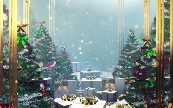 Stock Video Flying Through Christmas Decorations And Gifts D Render For PC