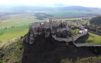Stock Video Flying Over Our Historic Medieval Castle For PC