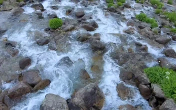 Stock Video Flying Over A Stream With Rocks For PC
