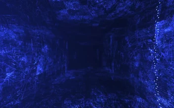 Stock Video Flying In A Virtual Tunnel With Blue Walls Loop Video For PC