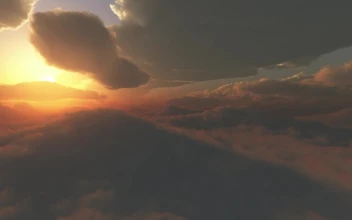 Stock Video Flying In A D Sky With Clouds And A Shining For PC