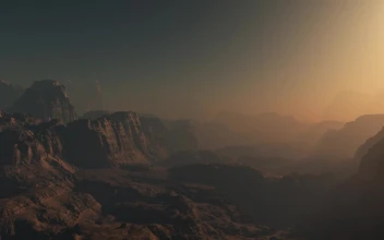 Stock Video Flying Across The Warm Surface Of Mars For PC
