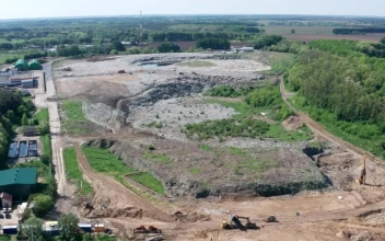 Stock Video Flying Above A Huge City Garbage Site For PC