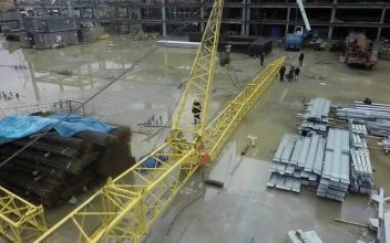 Stock Video Flooded Construction Site For PC