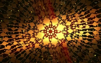 Stock Video Floating Rotating Rhombuses Forming Circles For PC
