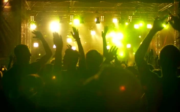 Stock Video Festival Crowd Jumping And Dancing At Night For PC