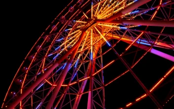 Stock Video Ferris Wheel With Colored Lights For PC