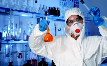 Stock Video Female Scientist Analyzes Different Substances For PC