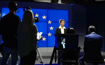 Stock Video Female News Presenter On Tv Studio For PC