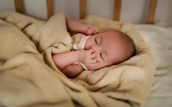 Stock Video Female Newborn Baby Falling Asleep For PC
