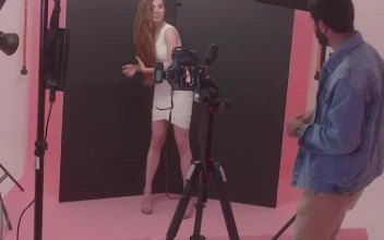 Stock Video Female Model Posing Captivatingly In A Photoshoot For PC