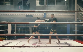 Stock Video Female Kickboxer Training With Her Coach For PC
