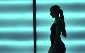 Stock Video Female Contemporary Dancer Slow Dancing In Studio For PC