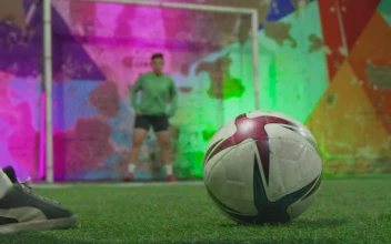 Stock Video Feet Of A Player Putting A Ball In A Penalty For PC