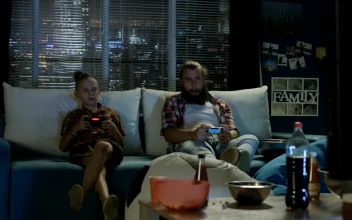 Stock Video Father And Son Playing Video Games Late At Night For PC