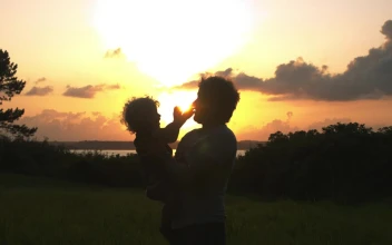 Stock Video Father And Son Playing At Sunset For PC