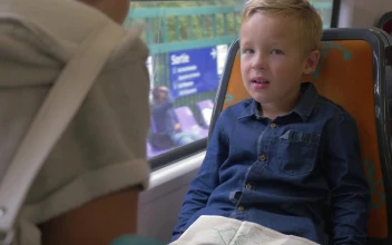 Stock Video Father And Son On A Train Journey For PC