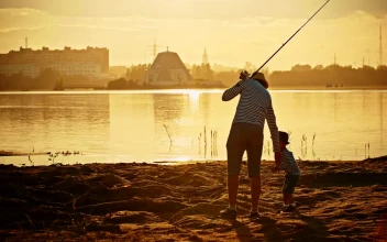 Stock Video Father And His Little Son On The Shore Of A For PC