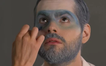 Stock Video Fashion Man Being Made Up For Winter Shoot For PC