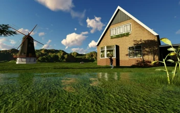 Stock Video Farm In Summer D Animation For PC