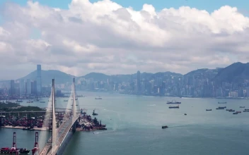 Stock Video Famous Hong Kong Bridge And Cityscape For PC