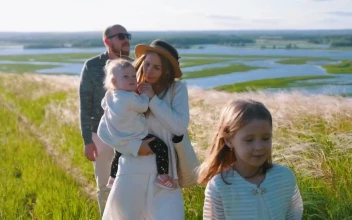 Stock Video Family Walking In A Path In The Meadow For PC