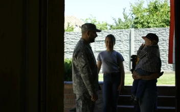 Stock Video Family Saying Goodbye To Soldier For PC