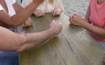 Stock Video Family Making A Tower Of Hands For PC