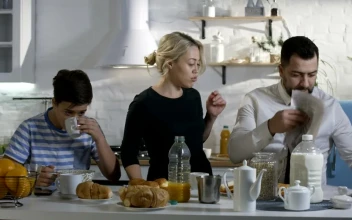 Stock Video Family Having Breakfast In The Morning For PC