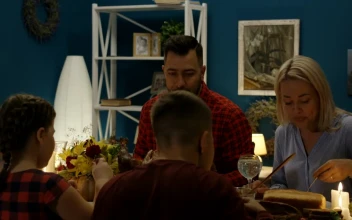 Stock Video Family Having A Thanksgiving Dinner For PC