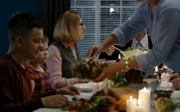 Stock Video Family Enjoying Thanksgiving Dinner For PC