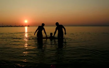 Stock Video Family Coming Out Of The Water For PC