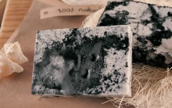 Stock Video Handmade Black And White Soaps On The Table For PC