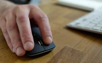 Stock Video Hand Using Wireless Mouse For PC