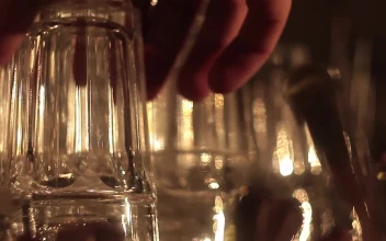 Stock Video Hand Takes A Glass For PC