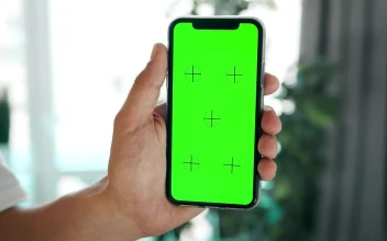 Stock Video Hand Holding Mobile Phone With Greenscreen For PC