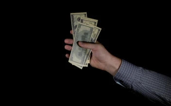 Stock Video Ham Crumples A Bunch Of Dollar Bills For PC