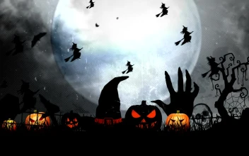 Stock Video Halloween D Animation On The Cemetery At Night For PC