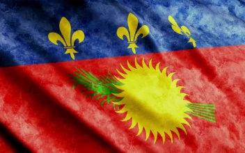 Stock Video Guadeloupe Flag With Faded Texture Full Screen For PC