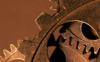 Stock Video Grunge Industrial Gears Viewed In Detail For PC