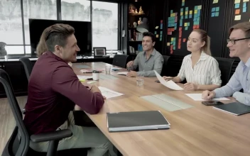 Stock Video Group Of Young People In A Business Meeting For PC