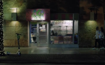 Stock Video Group Of People Walking On The Sidewalk At Night For PC