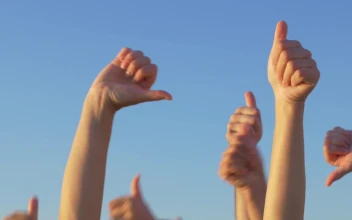 Stock Video Group Of People Giving A Thumbs Up In The Air For PC