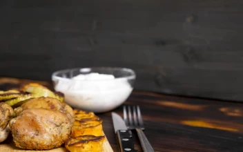 Stock Video Grilled Vegetables And Meat For PC