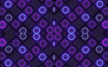 Stock Video Grid With Circles Of Light Moving Slowly For PC