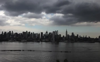 Stock Video Grey Clouds Above The City For PC