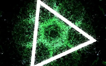 Stock Video Green Triangular Cyberpunk Universe For PC
