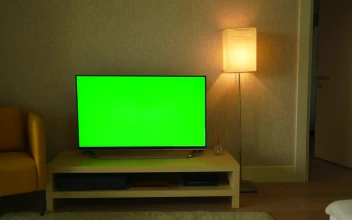 Stock Video Green Screen Television In The Living Room For PC
