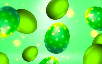 Stock Video Green Easter Eggs Animation For PC